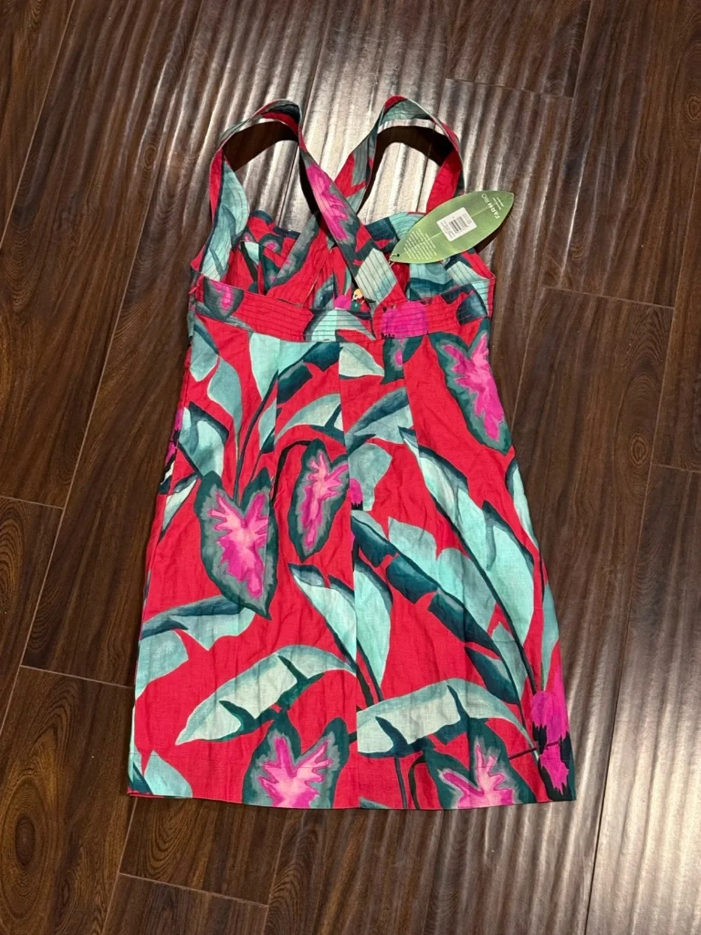 NWT Farm Rio Summer Foliage Linen Mini Dress Size S - Picture 3 of 5